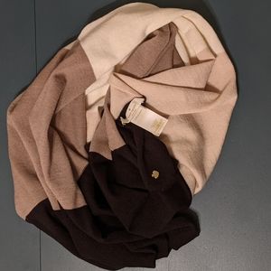 Kate Spade color block wool blend infinity scarf